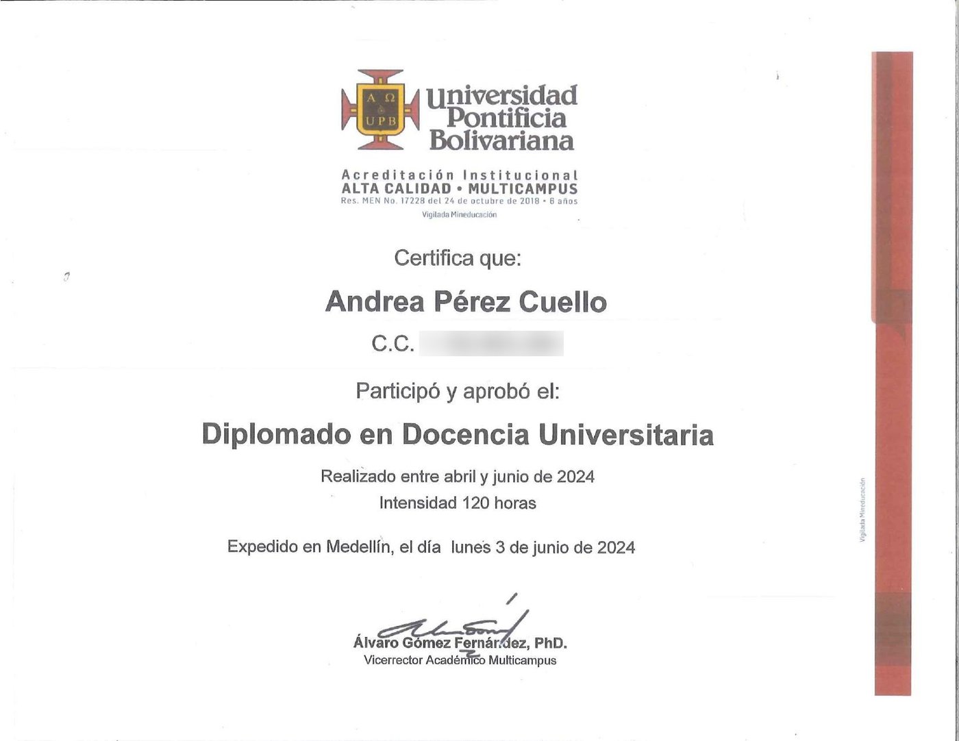 Diplomado en Docencia Universitaria - Andrea Pérez