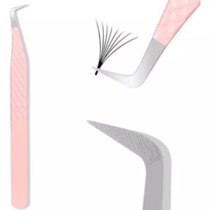 Pinza Volumen Ruso Microdentada Rosada Ref 3257